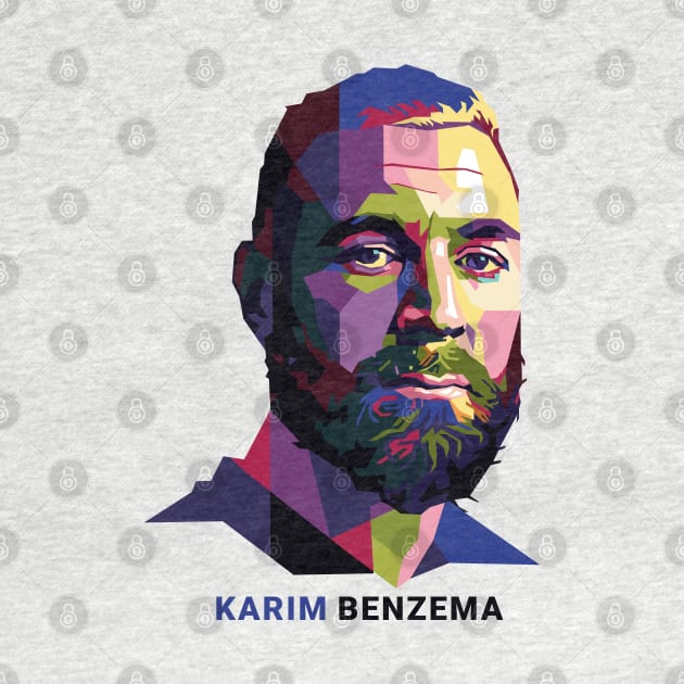 Benzema Pop Art Portrait by mursyidinejad